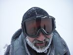 Ice in the beard of Roger J. Wendell on Atlantic Peak - 10-23-2010