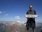 Maroon Bells, Roger J. Wendell heading on Maroon Peak - August 23, 2008