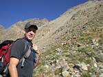 Maroon Bells, Steve Cummings heading up Maroon Peak - August 23, 2008