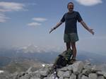 Roger J. Wendell on top of Mt. Princeton 14, 197 feet 4,327 metres) - 07-12-2008