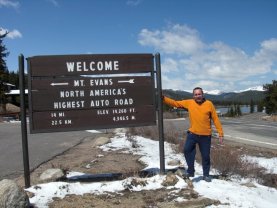 Roger J. Wendell on the road to Mount Evans, Colorado - 05-16-2009