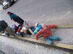 Life Size Paper Puppets for sale during New Year's Eve - Quito, Ecuador, December 31st, 2005