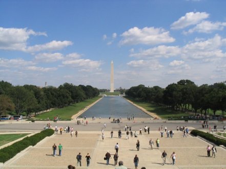 Reflection pond from the Lincoln Memorial - September 2006