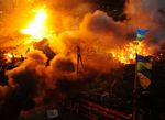 Central Square, Kiev, Ukraine - early morning February 19, 2014