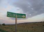 Colorado sign near Black Mesa, Oklahoma - May, 2006