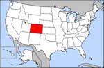 Map of USA Highlighting Colorado