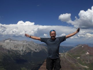 Roger J. Wendell on top North Maroon Peak - 08-23-2008