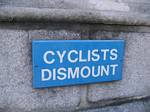 Cyclists Dismount at Trinity College, Dublin, Ireland - October 2006