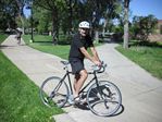 Test riding a Surly Long Haul Trucker from Full Cycle's Pearl Street store in Boulder, Colorado - 09-24-2010