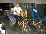 Roger J. Wendell on a utility tricycle - August 3, 2006