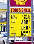 Arm, leg, first born gas pump