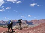 Bobby and Doug Bloom on a Grand Canyon Trail - April, 2006