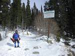 Steve Farley on the trail to St Mary's Glacier, Colorado - 12-12-2009