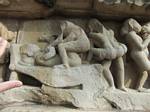 Chandelas erotic stone carvings at Khajuraho, India by Roger J. Wendell - December 04, 2008