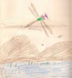 Dragonfly drawing by Roger J. Wendell at age 11 - 1966