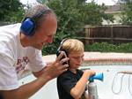 Garrett and Dad, Brian Wendell - July 4th, 2006