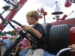 Garrett on the Fire Engine - July 4th, 2006