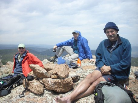 Phil Kummer, Randy Claude Neumann, and Roger J. Wendell on top of Storm Peak - May 17, 2014