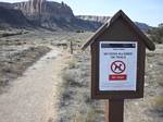 No dogs allowed on the Liberty Cap trail, Colorado National Monument - 11-11-2009