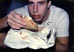 Jeremy Goodell Eating Pup 'N' Taco in Redondo Beach, CA - 1984