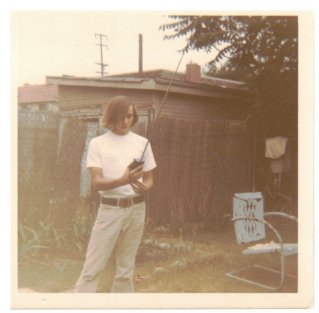 Roger J. Wendell, age 16, with a vintage 10 meter AM handheld - 1972