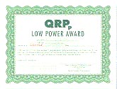 QRPp Low Power Award