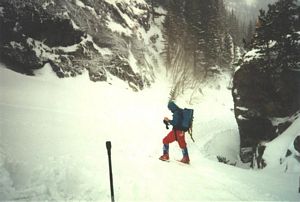 Kevin Scouts the Site, RMNP - 02-18-1996