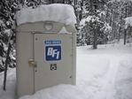 Backcountry toilet at Jim Creek near Winter Park, Colorado by Roger J. Wendell - 12-18-2010