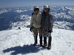 Georgia Briscoe and Linda Jagger on the summit of Mt. Baker, Washington State - 06-29-2008