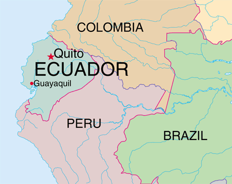 Map of Ecuador