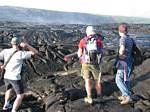 Playing games on lava, Big Island, Hawai'i - February 2007