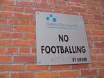 No Footballing in Dublin, Ireland - October 2006