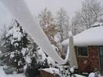 Snow tube on our telephone wire - 10-26-2006